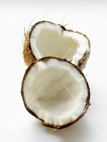 A Coconut Cracked in Half