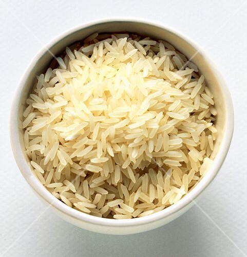 Uncooked Jasmine Rice in a Bowl