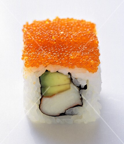 California roll with caviare