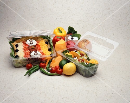 Mexican Food in Plastic Containers