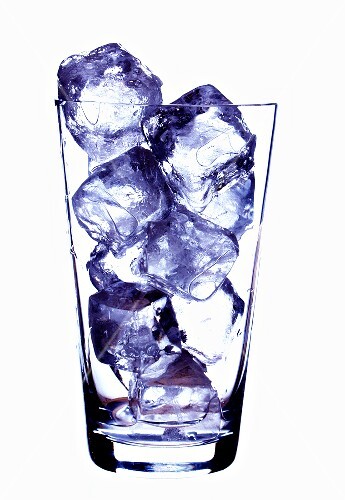 Ice cubes in glass