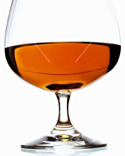 Cognac in glass