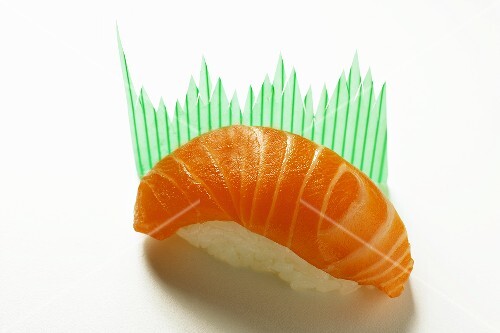 Nigiri sushi with salmon