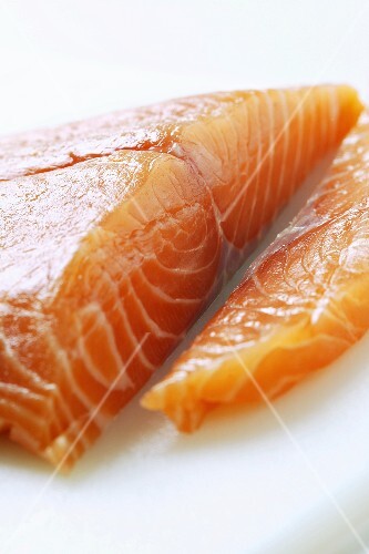 Fresh salmon fillet for sushi