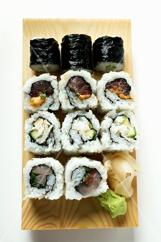 Mixed maki platter