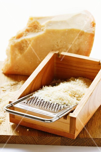 Parmesan, partly grated