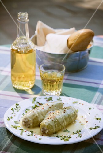 Courgettes stuffed with mince