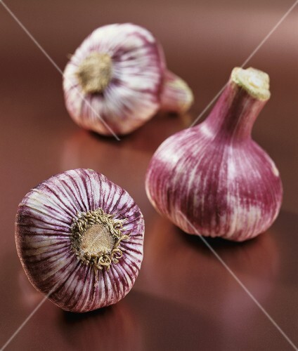 Three garlic bulbs