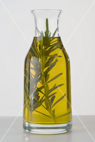Rosemary oil in carafe