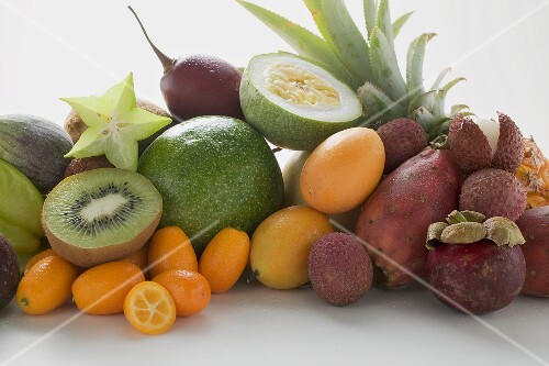 Exotic fruit still life