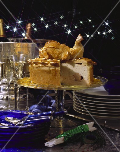 Fish pie with salmon; New Year's Eve buffet