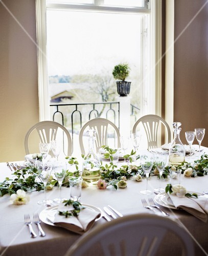 Table laid for special occasion