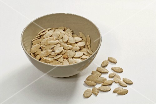 Dried and salted pumpkin seeds