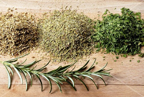 Still life with dried herbs
