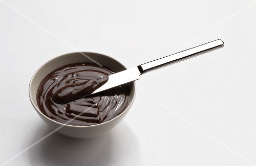 Chocolate cream in a dish