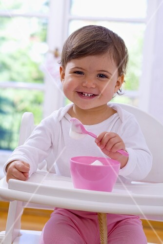 Little girl eating