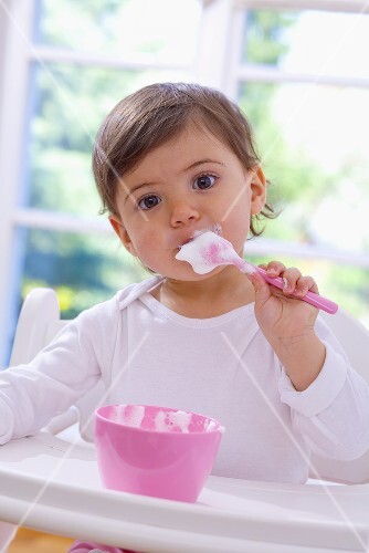 Little girl eating