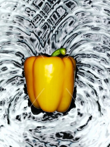 Yellow pepper in water
