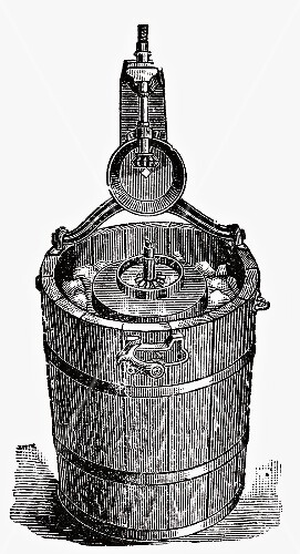 Old ice cream maker (illustration)