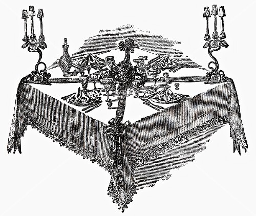 Festive table (illustration)