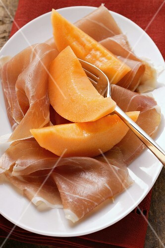 Parma ham with melon