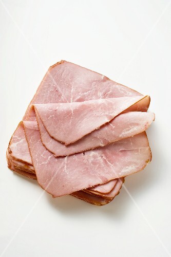 Cooked ham, sliced
