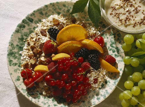 Colourful summer muesli