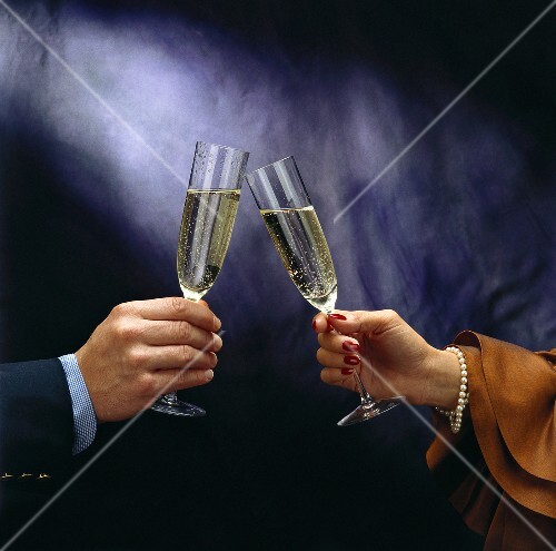 Clinking Champagne Glasses