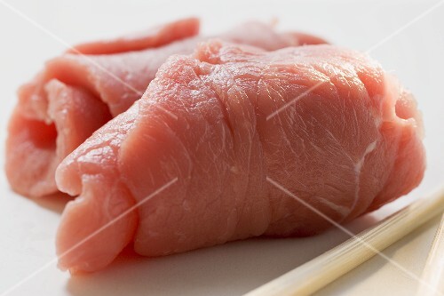 Two veal roulades (close-up)