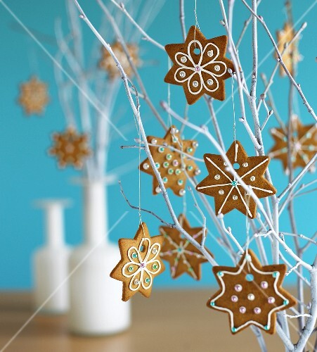 Ginger biscuits as Christmas decorations