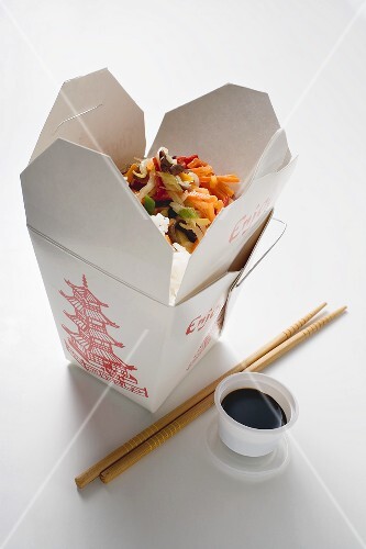 Asian vegetables with rice