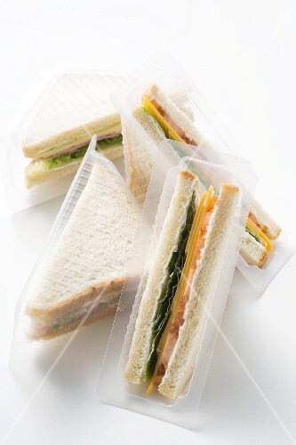 Ham and cheese sandwiches