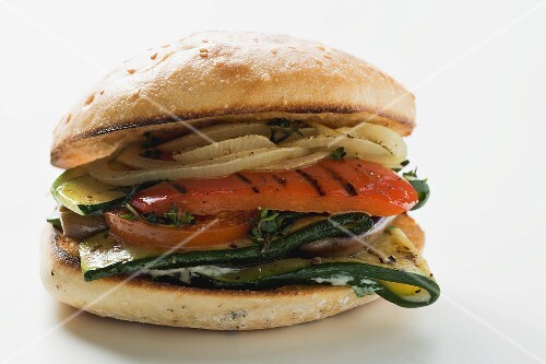 Grilled vegetable burger