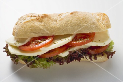 Tomato and mozzarella sandwich