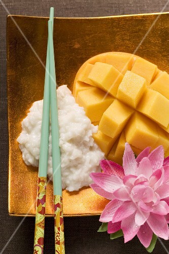 Frische Mango mit Klebreis
