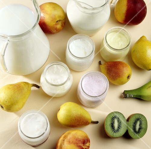 Assorted flavors of Yogurt with Fruit
