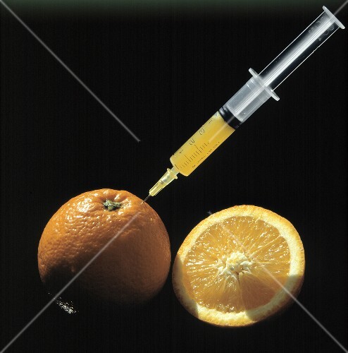 Removing Orange Juice From an Orange; Needle