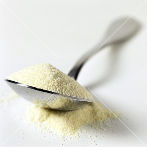 Semolina on Spoon