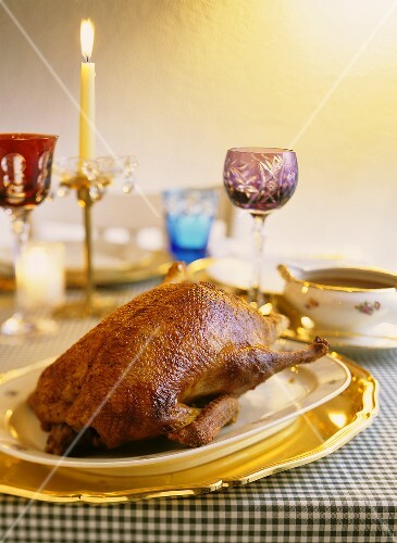 Festive roast duck