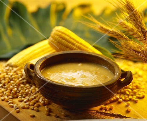 Crema de jojoto (creamed corn soup, Venezuela)