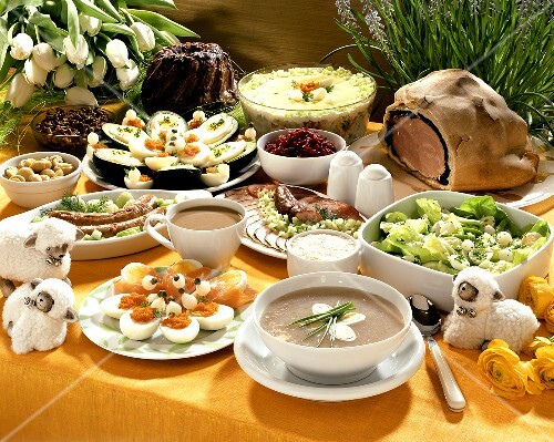 Polish buffet for Easter breakfast