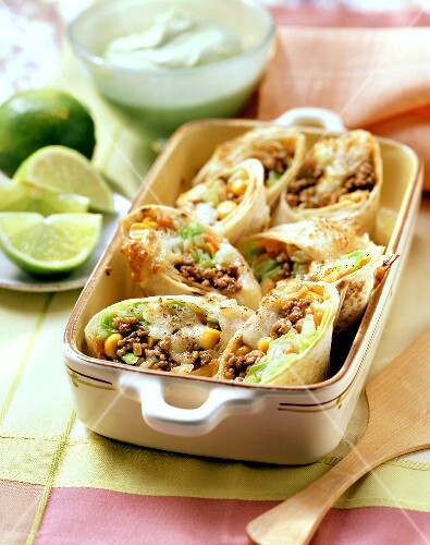 Mince and vegetable wraps (1)