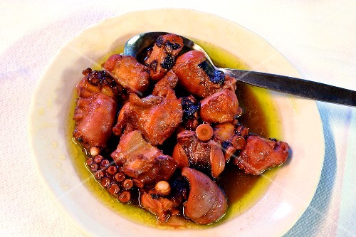 Xtapodi krasato (squid in wine) Crete, Greece