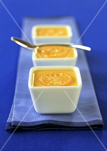 Baked lemon surprise custards