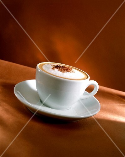 Cappuccino in a white cup