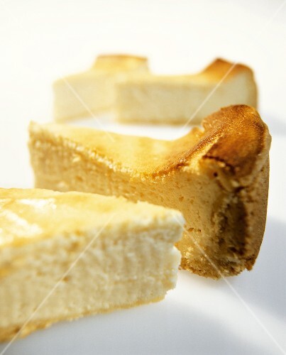 A few pieces of cheesecake