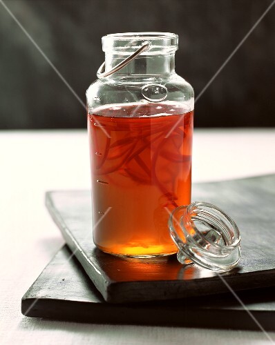 Chili jelly in storage jar