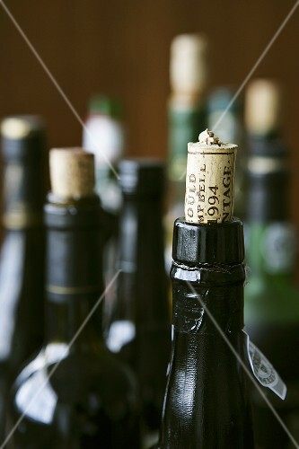 Wine bottles with corks