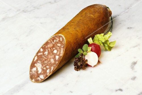 Black pudding in natural skin