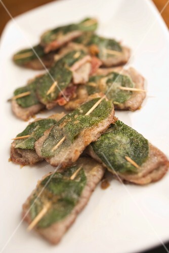 Saltimbocca alla romana (Veal escalopes with sage, Italy)